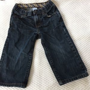 Janie and Jack kids zip up elastic waist denim Jeans size 18-24M